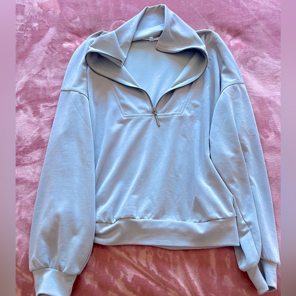 Cable & Gauge quarter zip sweater